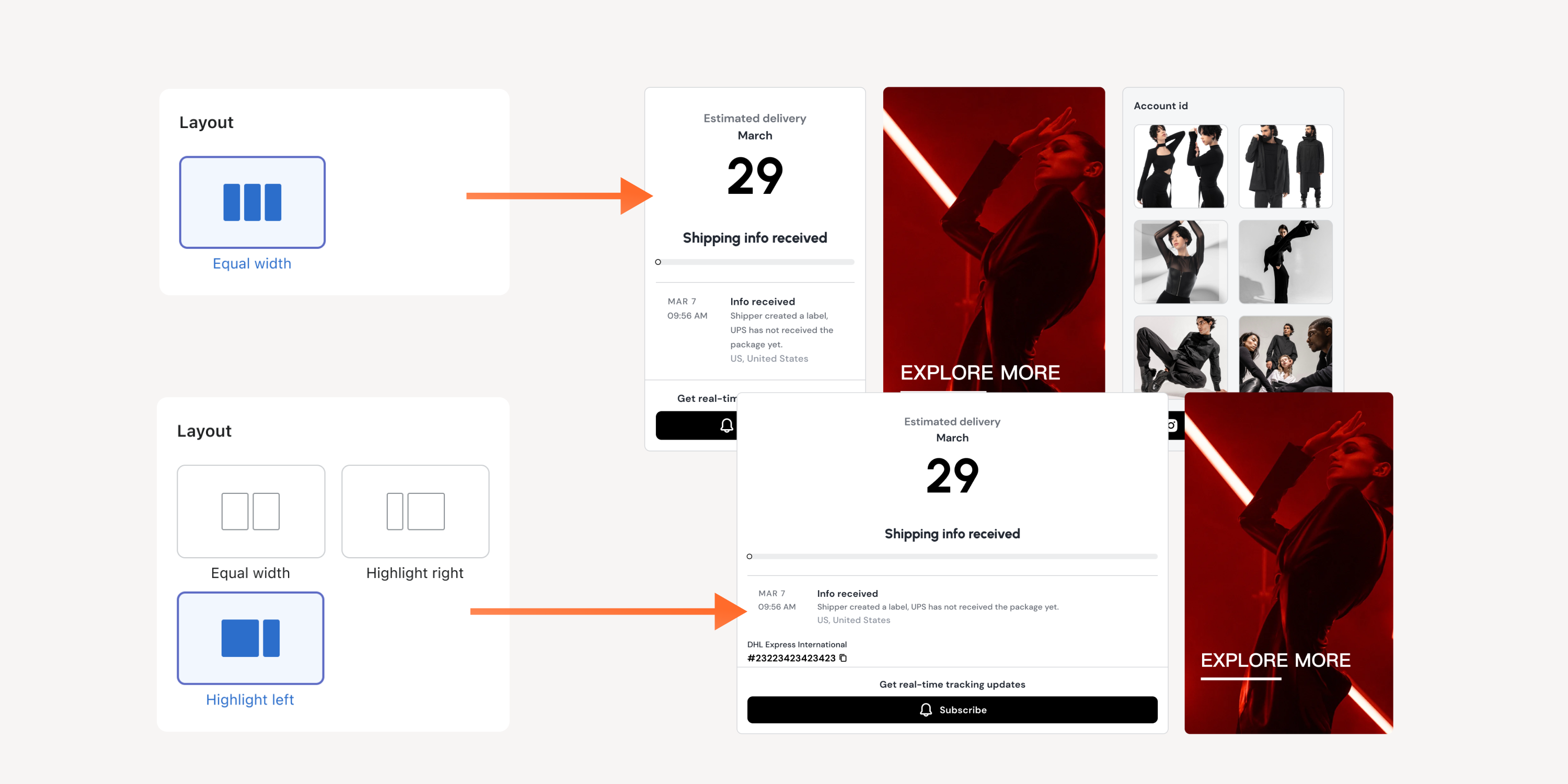 Enhanced customization of tracking page layout.png