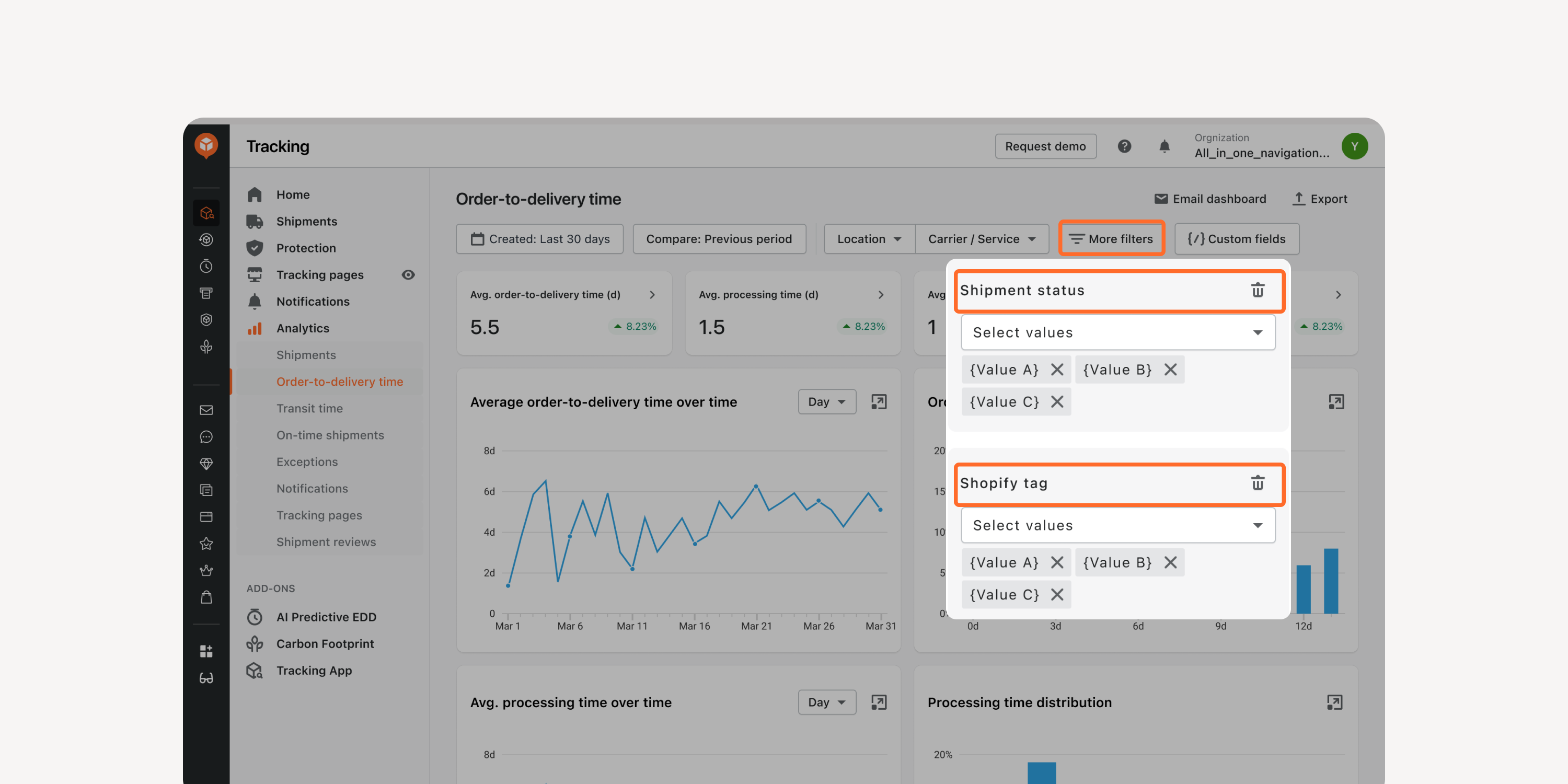 Added analytics dashboard filters.png