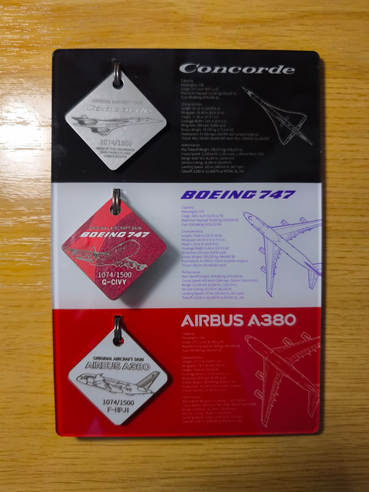 Airlinertags クラシックセット B747 A380 コンコルド Airlinertags クラシックセット B747 A380 コンコルド