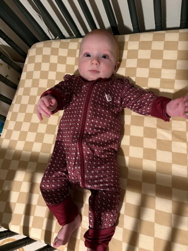 Baby Zip Up - Texas - Maroon & Grey – BURLEBO